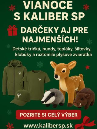 Nezabudli sme ani na tých najmenších poľovníkov! 🦌💚 V KaliberSP pre nich nájdete tričká, bundy, šiltovky, klobúky,...